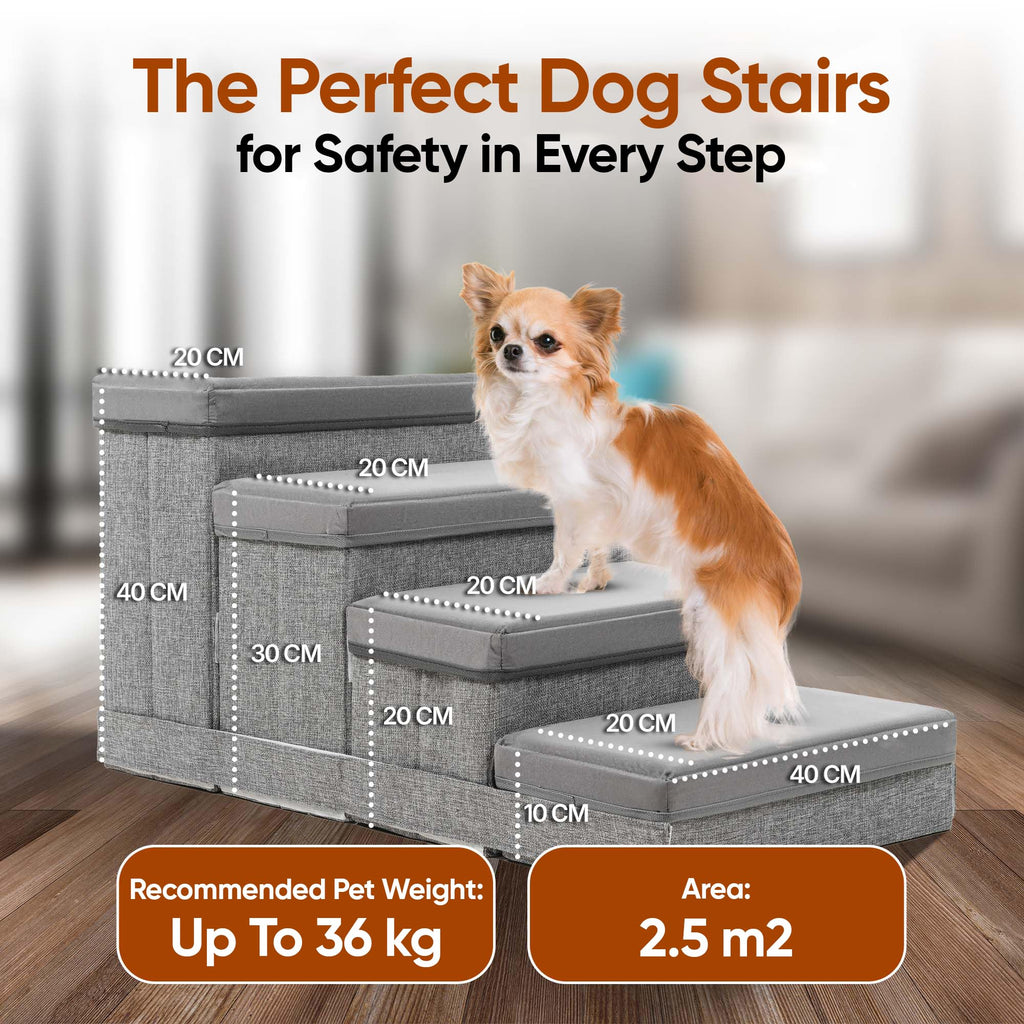 Foldable Pet Stairs with Storage B80888