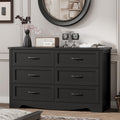 Black 6 Drawer Wood Dresser D361358