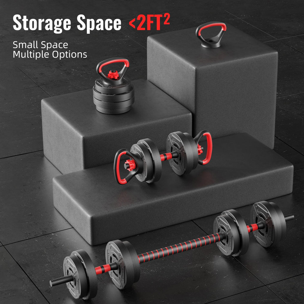 Adjustable Dumbbell and Barbell Kettlebell Set 40LBS S957864