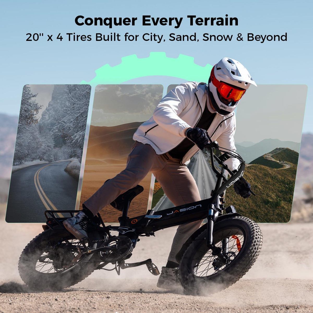 1400W Peak 20'' Fat Tire Foldable Electric Bike Z9127