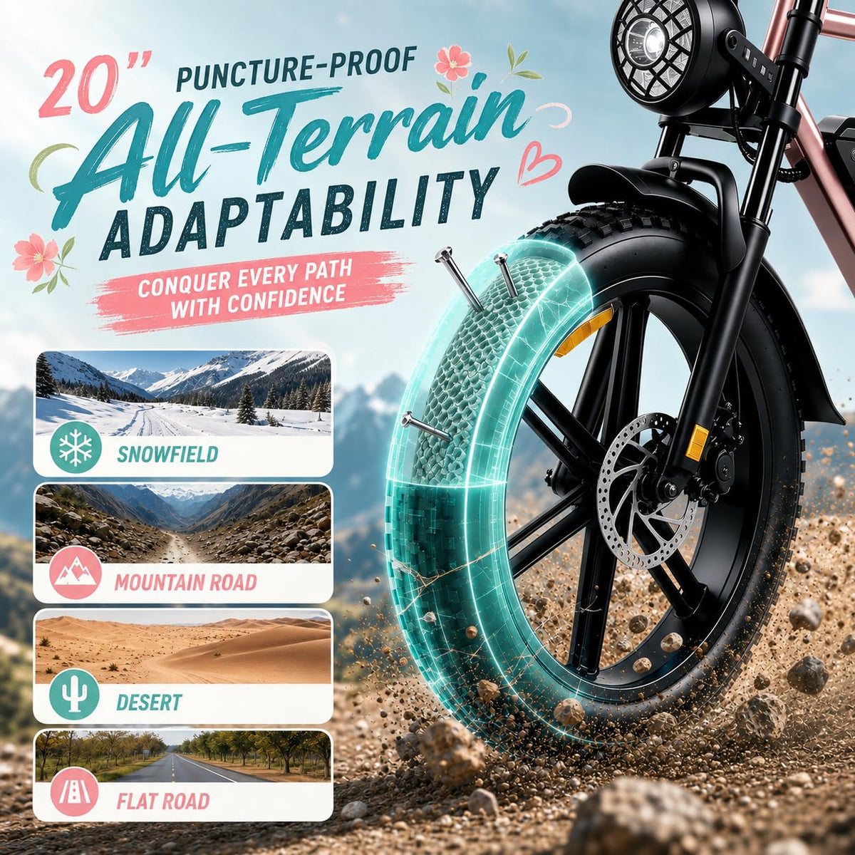 1500W 20" Fat Tire Electric Bike Z775243