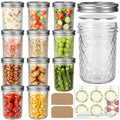 16oz Wide Mouth Mason Jars with Airtight Lids Y542