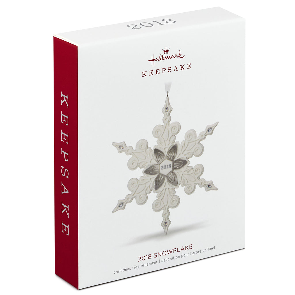 Porcelain Snowflake Christmas Ornament R151