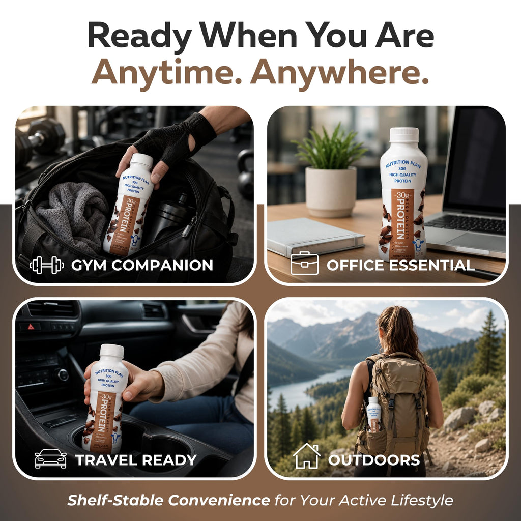 High-Protein Ready to Drink Shake – 30g Milk Protein, 150 Calories, 2g Sugar – Lactose Free, Chocolate, 11.5 fl oz (12 Pack) F663