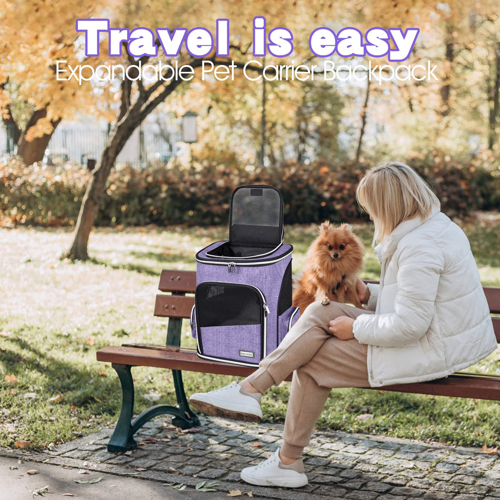 Expandable Ventilated Pet Carrier Backpack Y509602