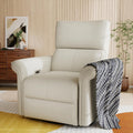 Fabric Light Gray Swivel Rocker Recliner Chair Z65488