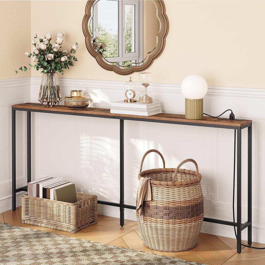 70.9" Narrow Console Table with Power Outlet G8330