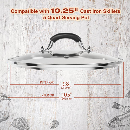 10.25 Inch Tempered Glass Lid I71908