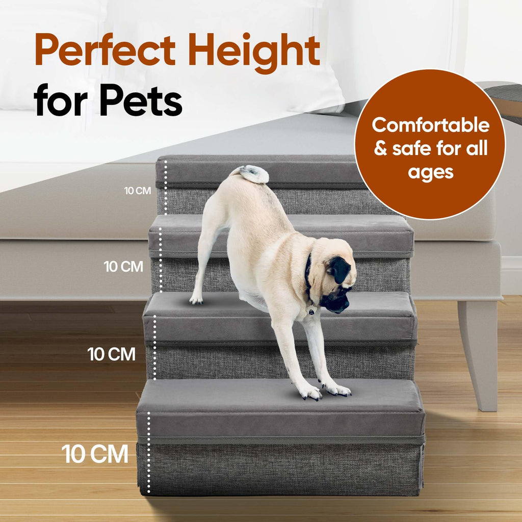 Foldable Pet Stairs with Storage B80888