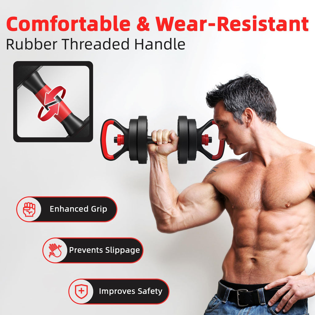 Adjustable Dumbbell and Barbell Kettlebell Set 40LBS S957864