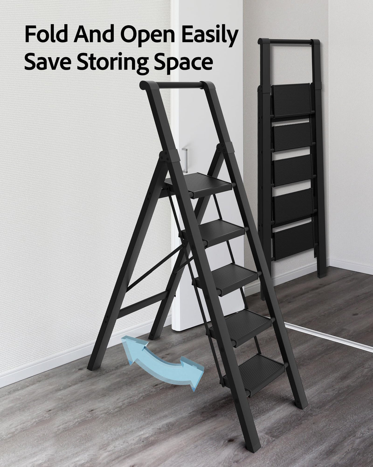 5 Step Aluminum Folding Ladder K837
