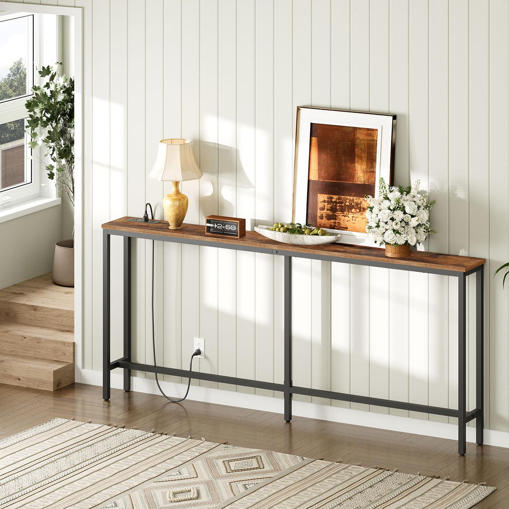 70.9" Narrow Console Table with Power Outlet G8330