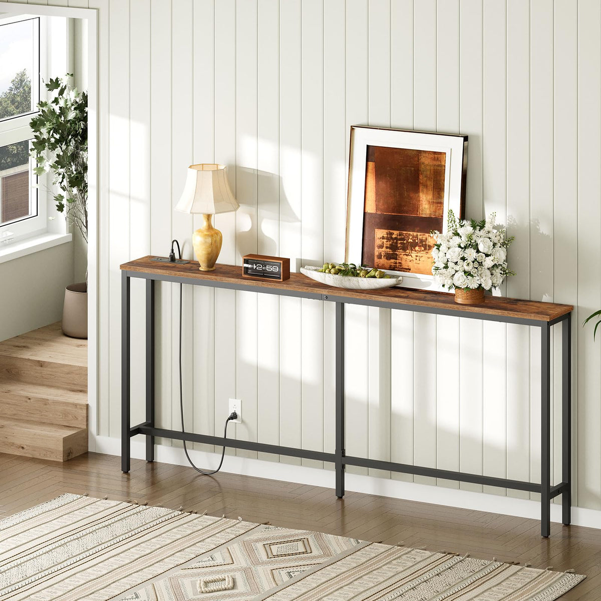70.9" Narrow Console Table with Power Outlet G8330