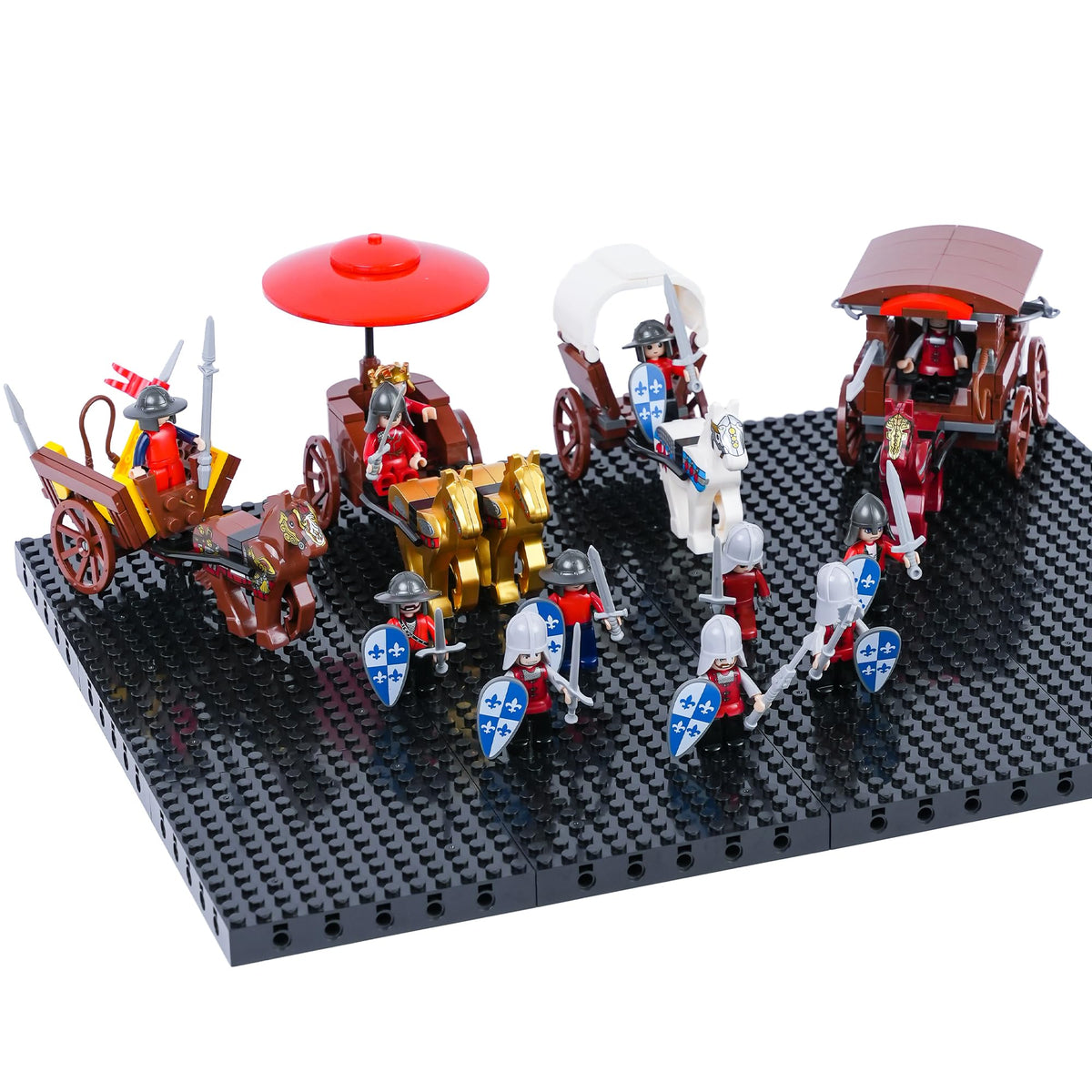 Medieval War Chariot Building Block Set with 12 Minifigures P3380