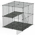 Black 2-Tier Cat Cage F929