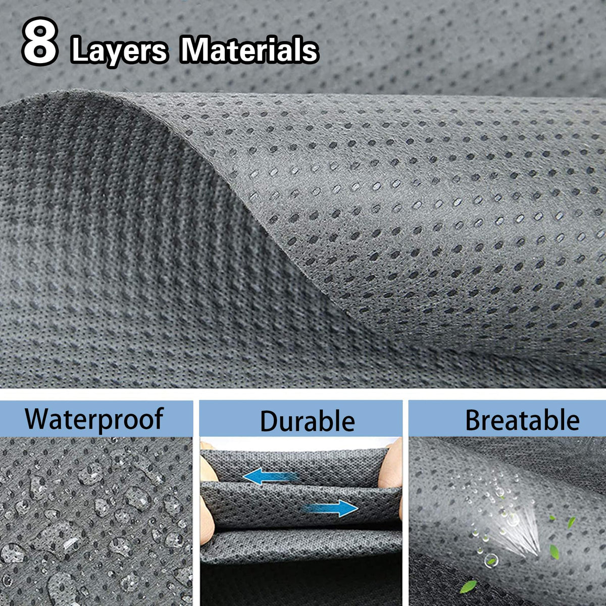 24-27FT 8 Layers Windproof RV Cover with Tire Cover P173
