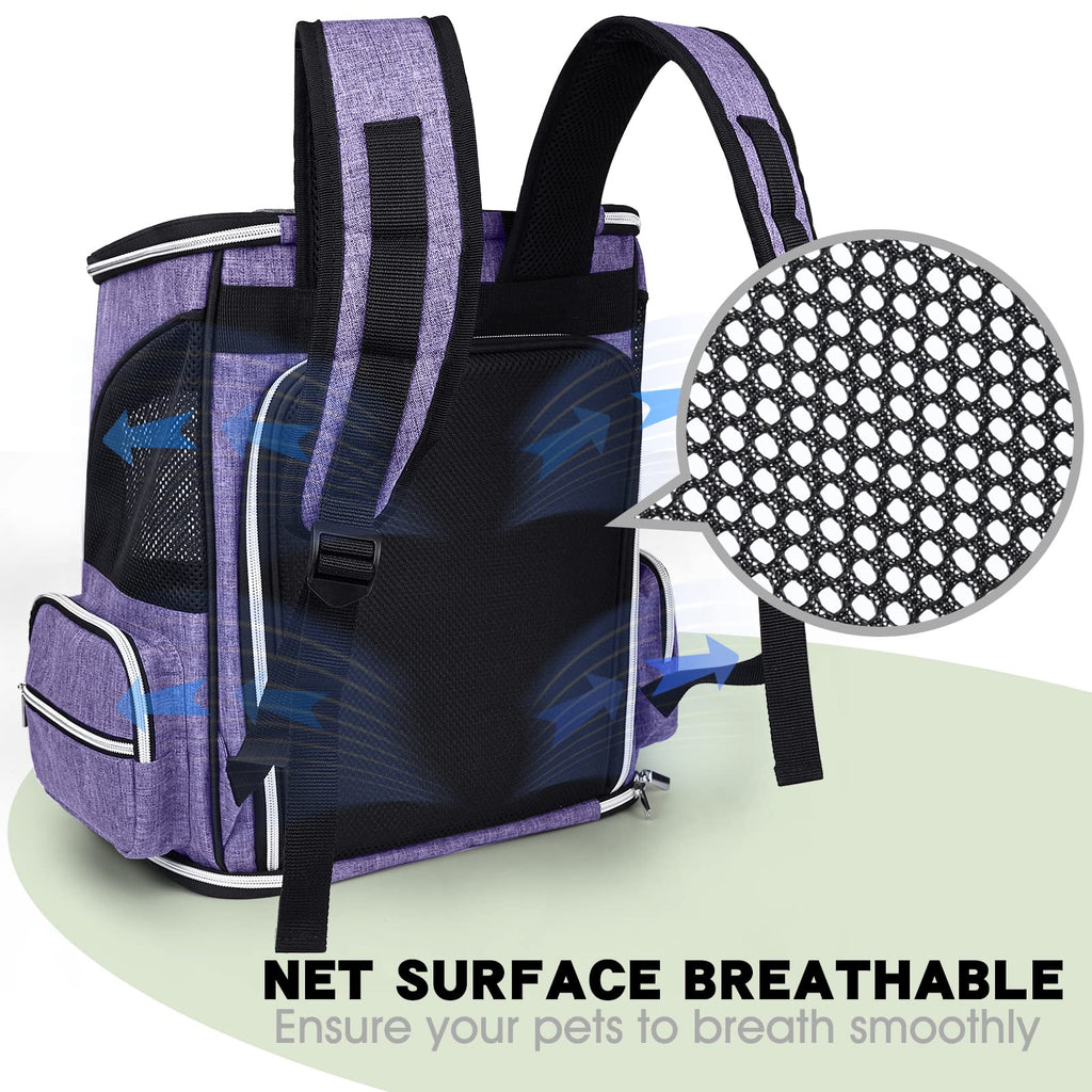 Expandable Ventilated Pet Carrier Backpack Y509602