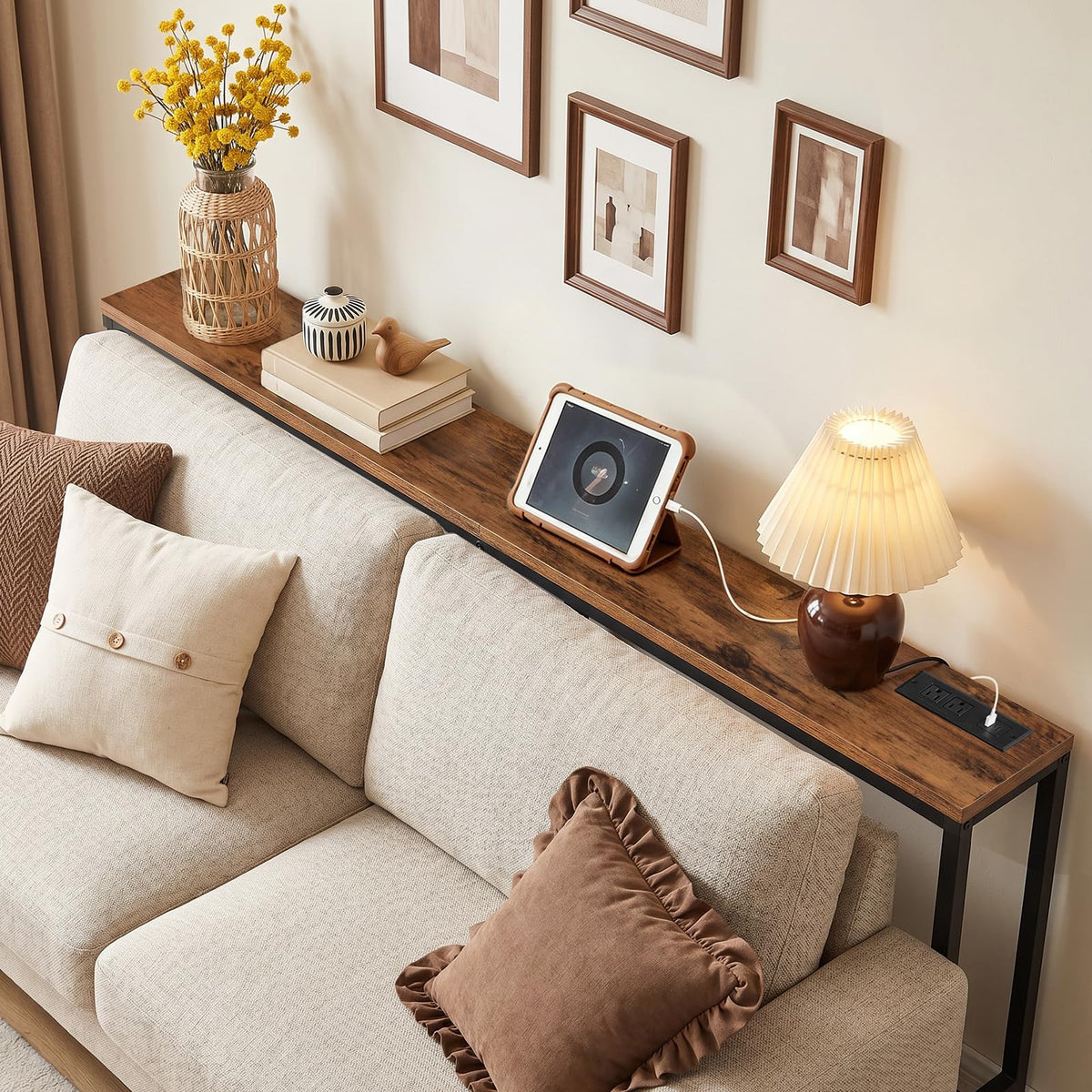 70.9" Narrow Console Table with Power Outlet G8330