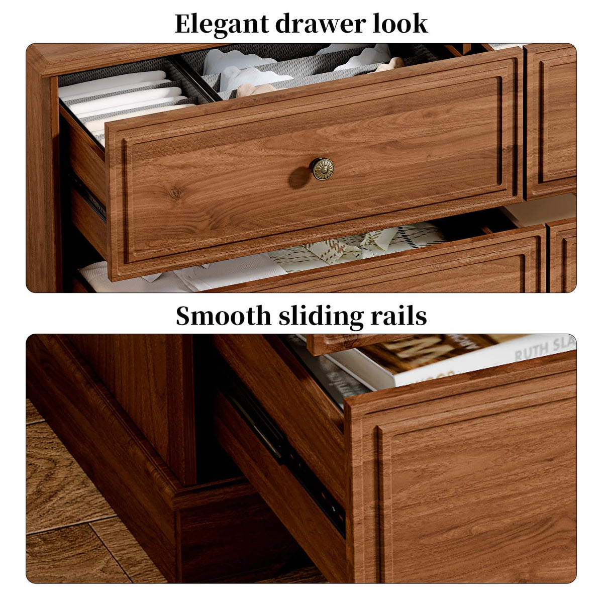 Chestnut 6 Drawer Chest of Drawers T5557