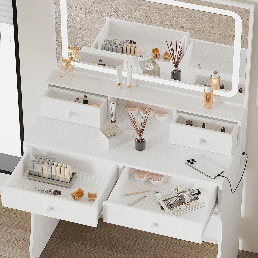 Vanity Desk with Charging Station H21520