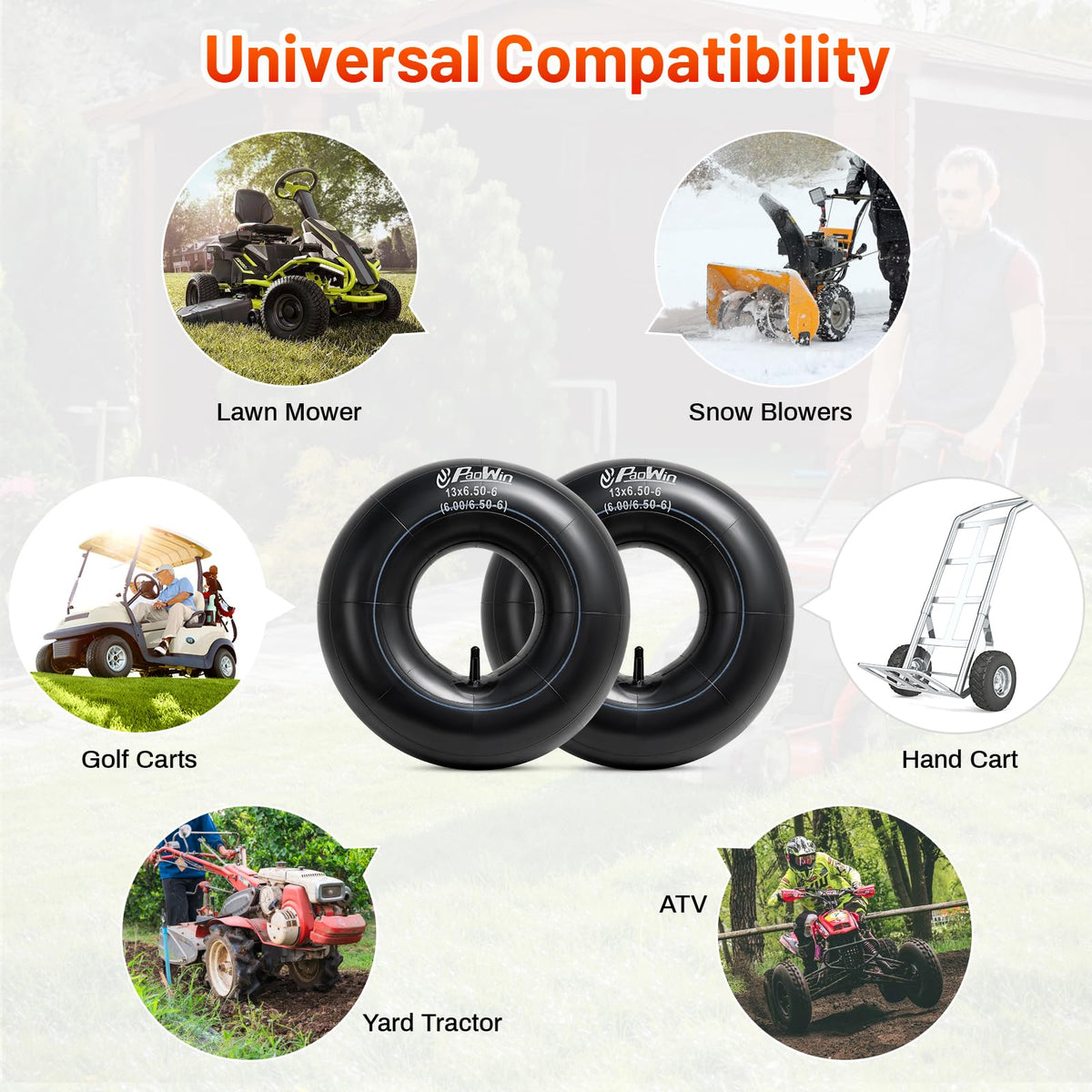 13x6.50-6 TR13 Straight Valve Stem Inner Tube Q371657