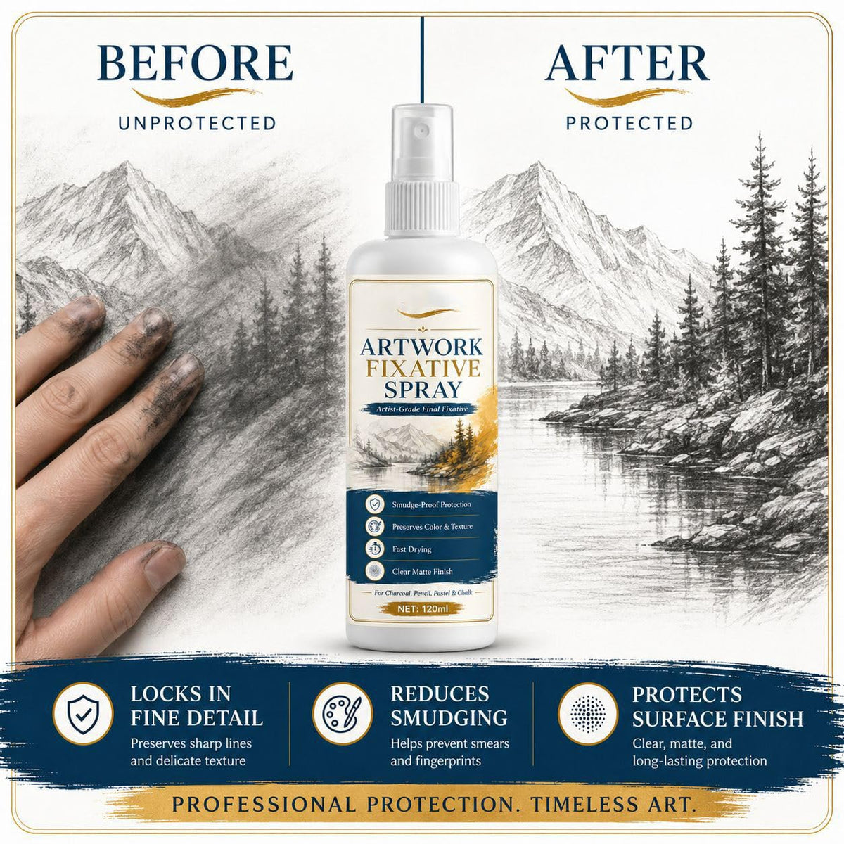 Matte Quick Dry Artwork Fixative Spray 5Pcs Q505