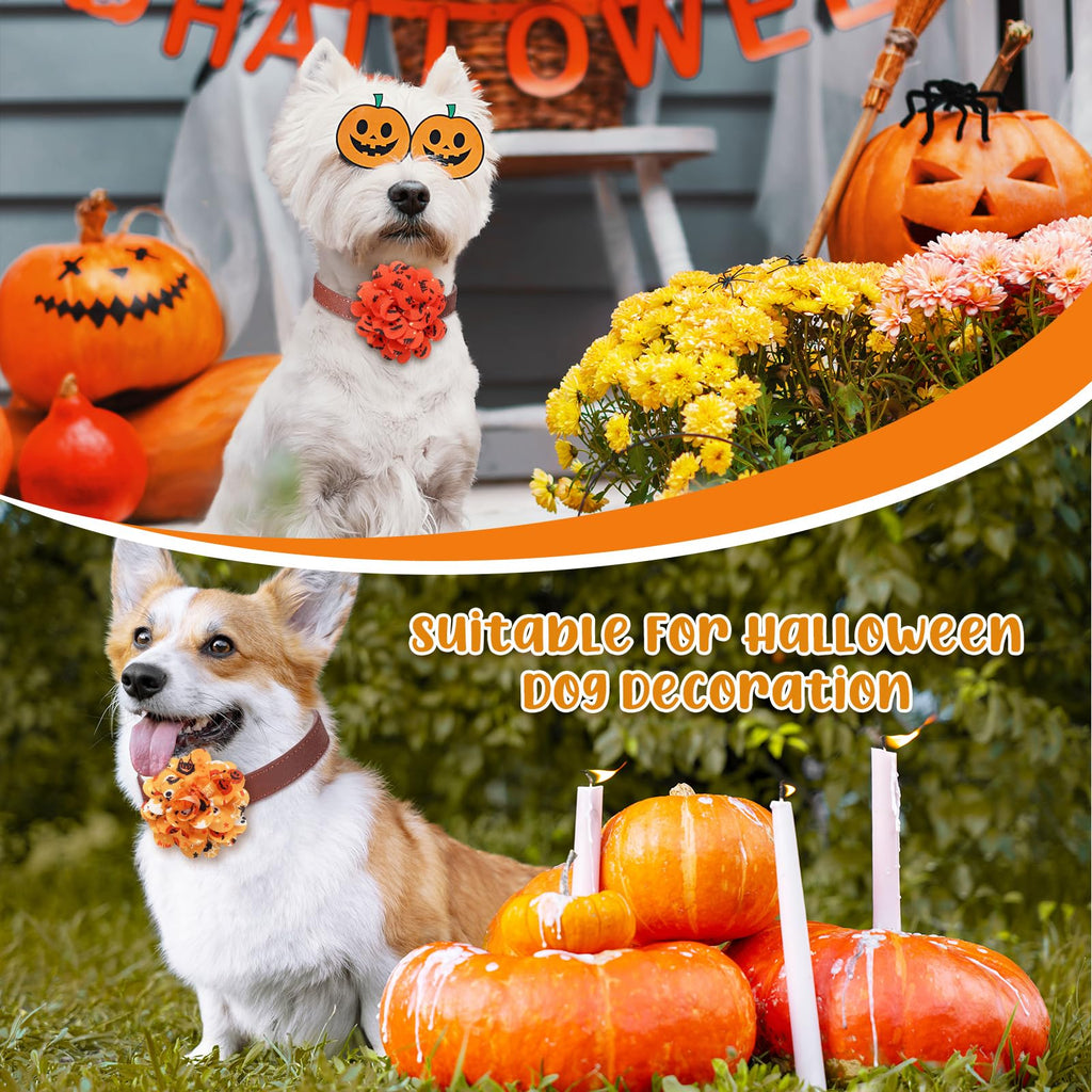 80 Pcs Halloween Dog Collar Flowers Bulk R359581