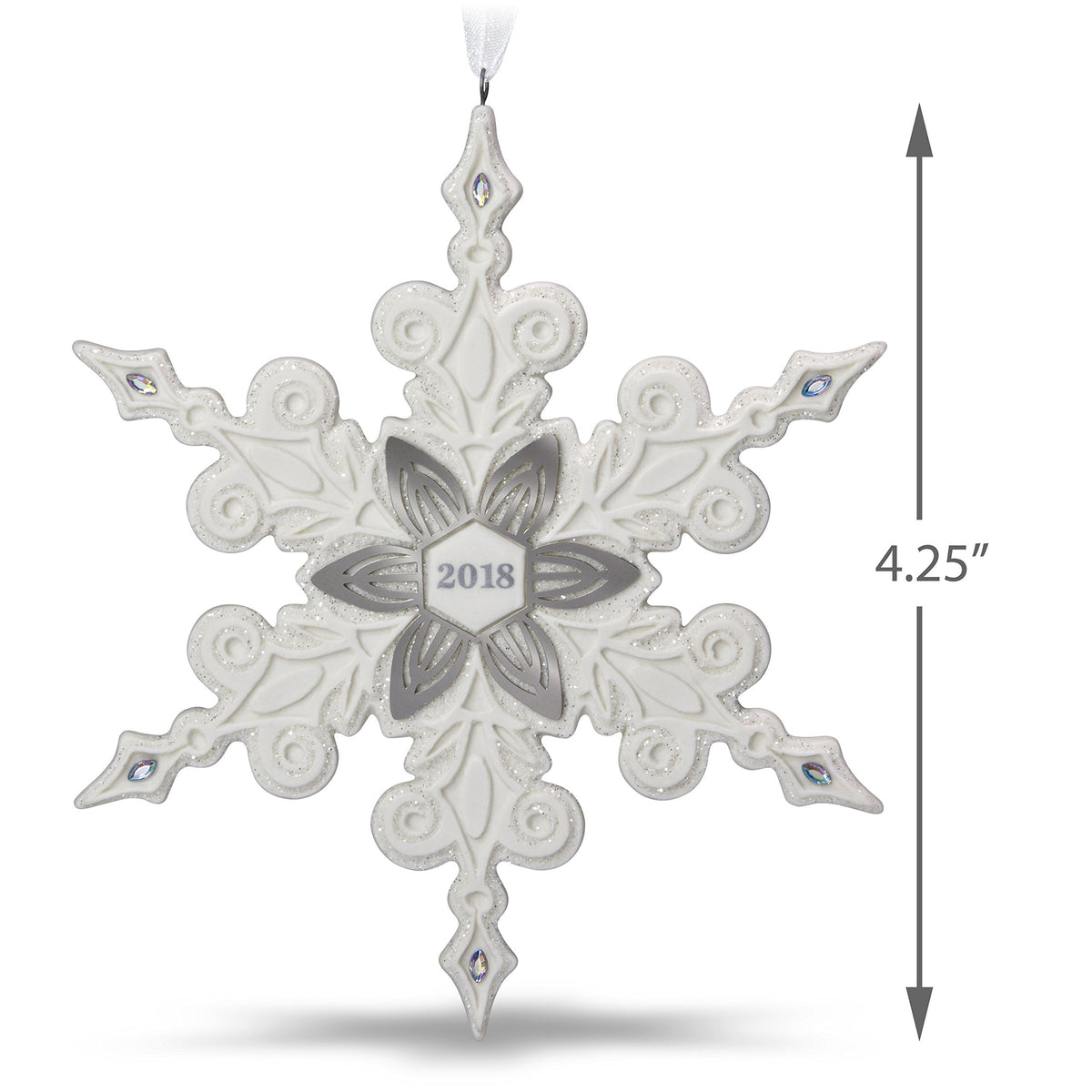 Porcelain Snowflake Christmas Ornament R151