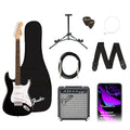 Black Electric Guitar Kit with Amp and Gig Bag D447
