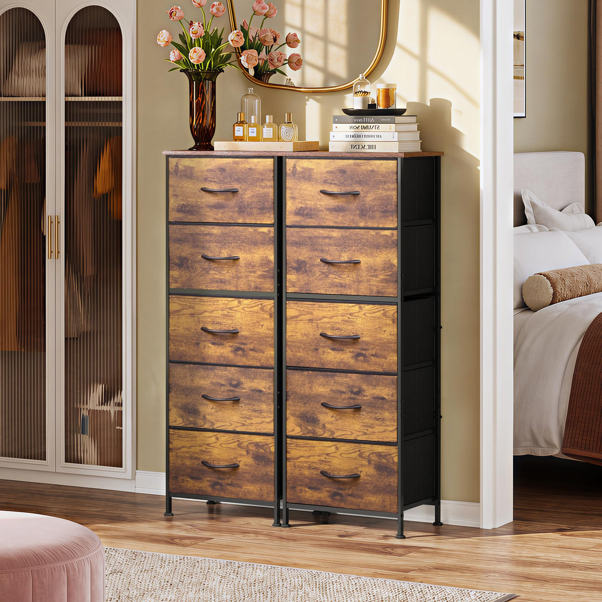 5 Drawer Rustic Brown Dresser R237
