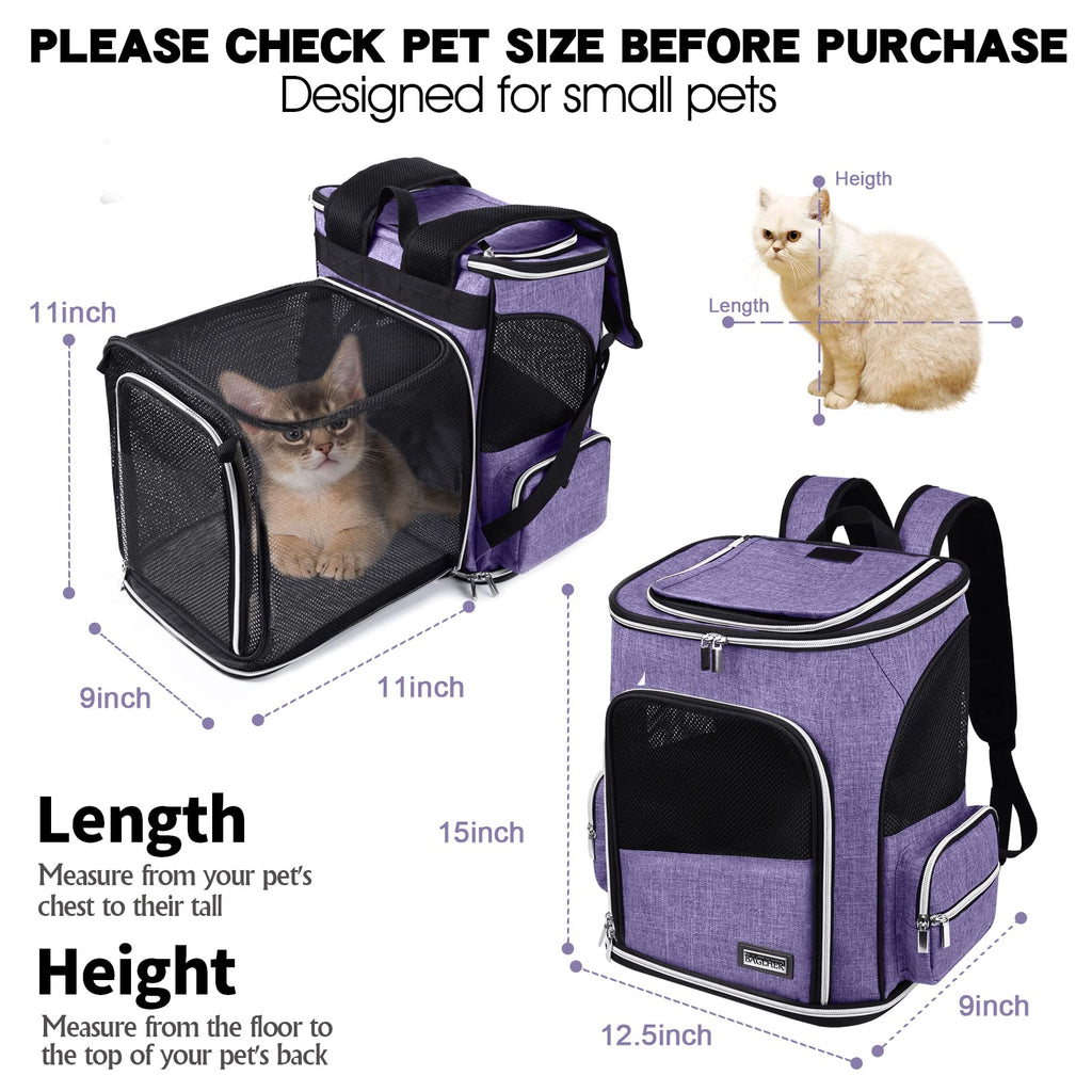 Expandable Ventilated Pet Carrier Backpack Y509602