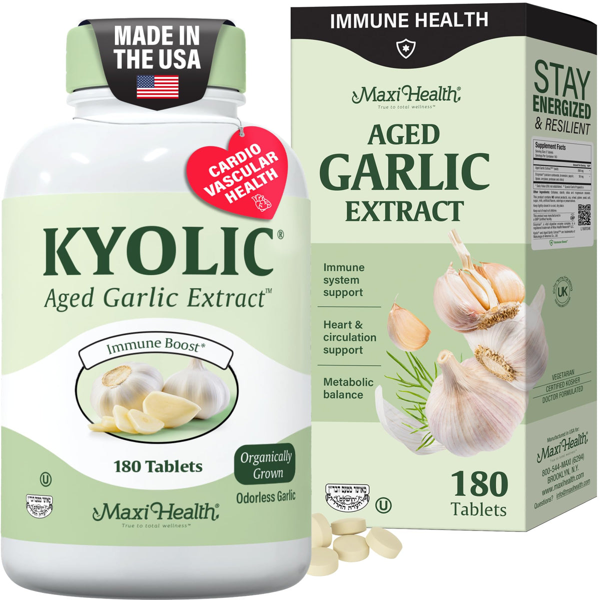 Aged Garlic Extract Supplement 180 Count K50046