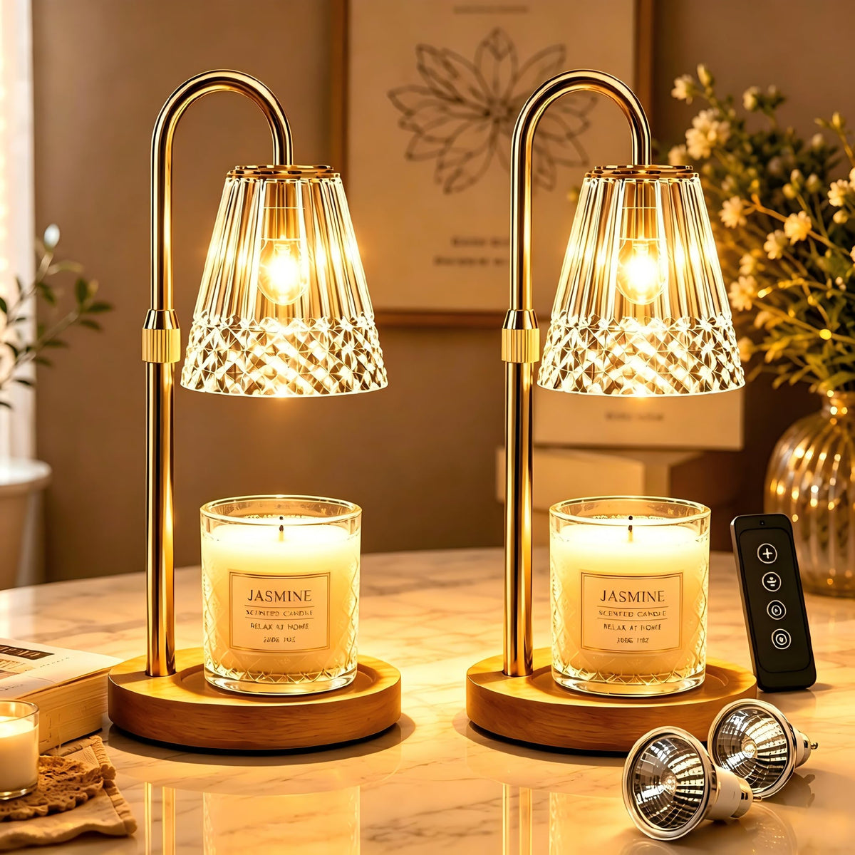 Candle Warmer Lamp 2 Pack with Timer & Dimmer S436500
