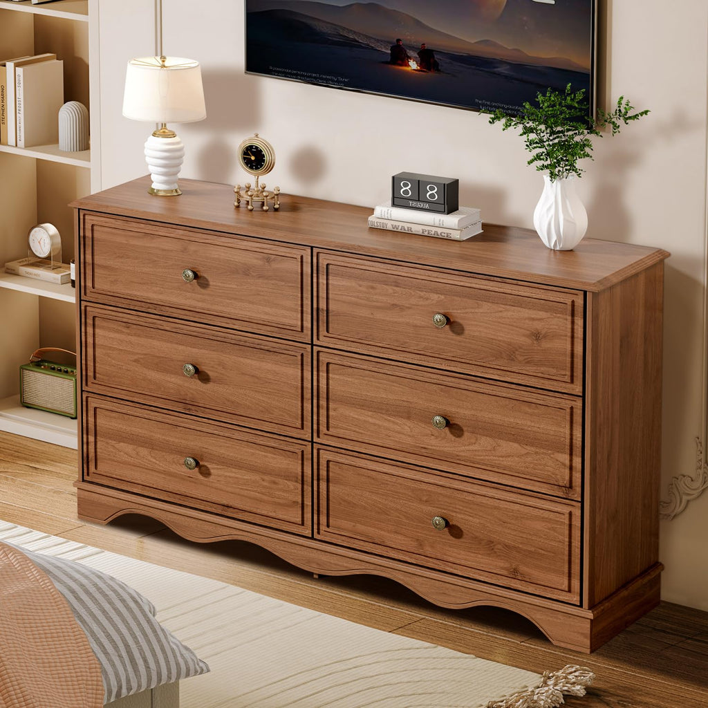 Chestnut 6 Drawer Chest of Drawers T5557
