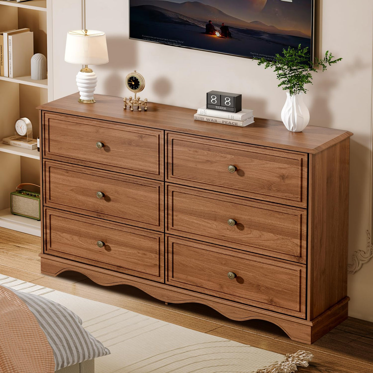 Chestnut 6 Drawer Chest of Drawers T5557
