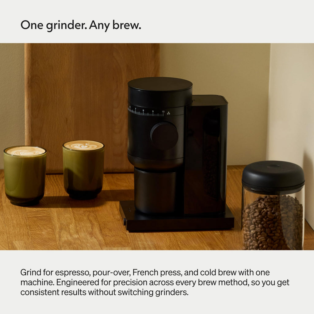 Electric Conical Burr Coffee Grinder, 48 mm Burrs, Black F89836