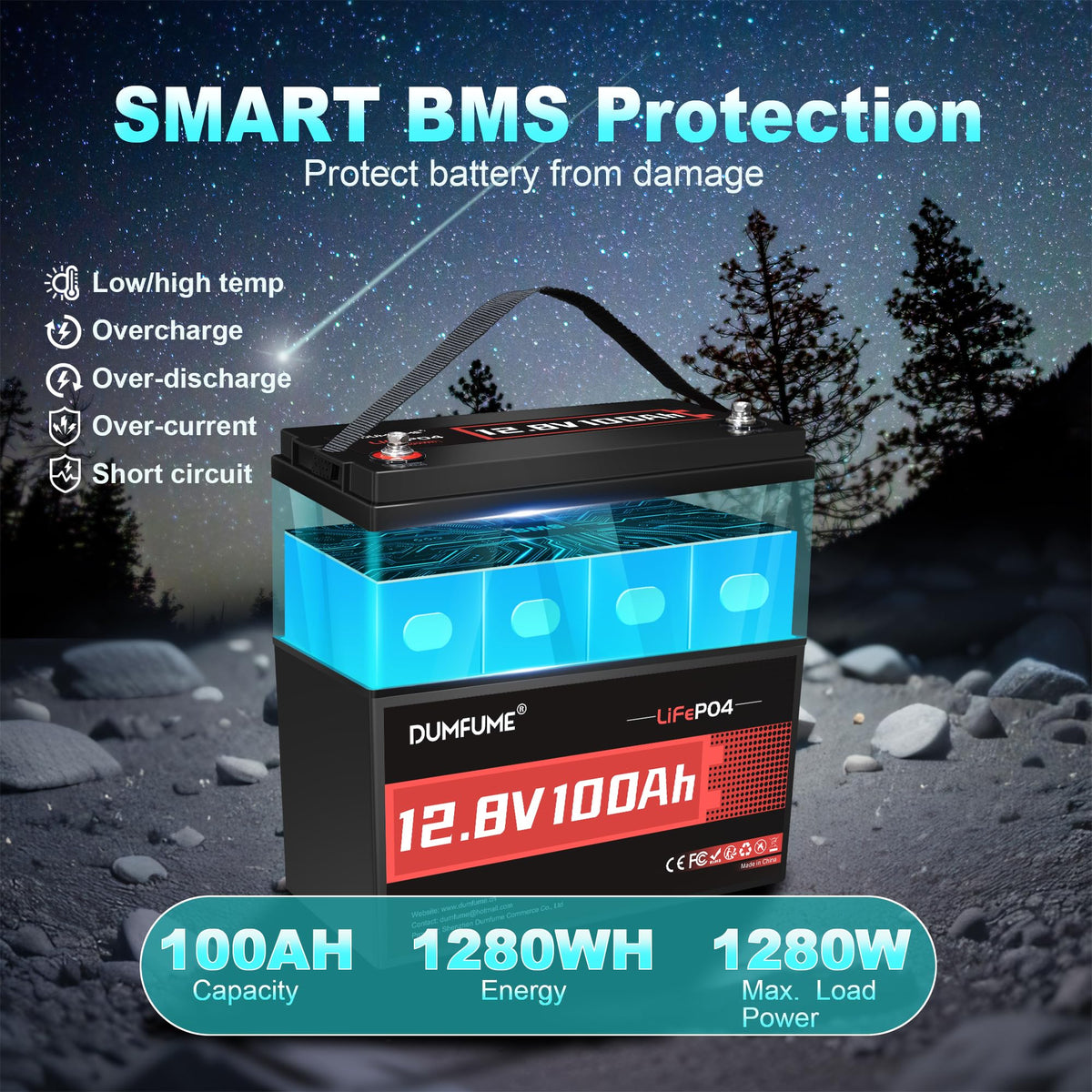 12V 100Ah LiFePO4 Battery Group 31 P969483