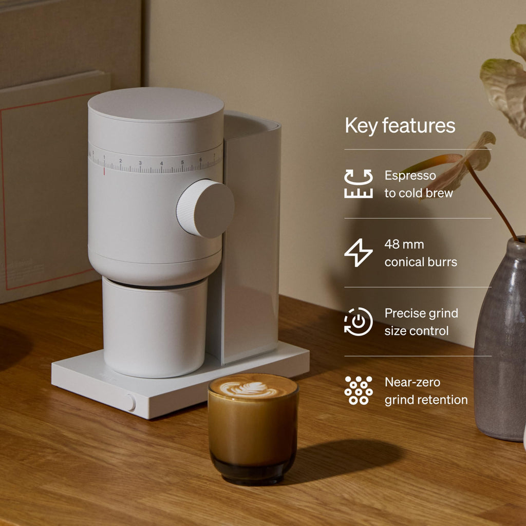 Electric Conical Burr Coffee Grinder, 48 mm Burrs, Black F89836