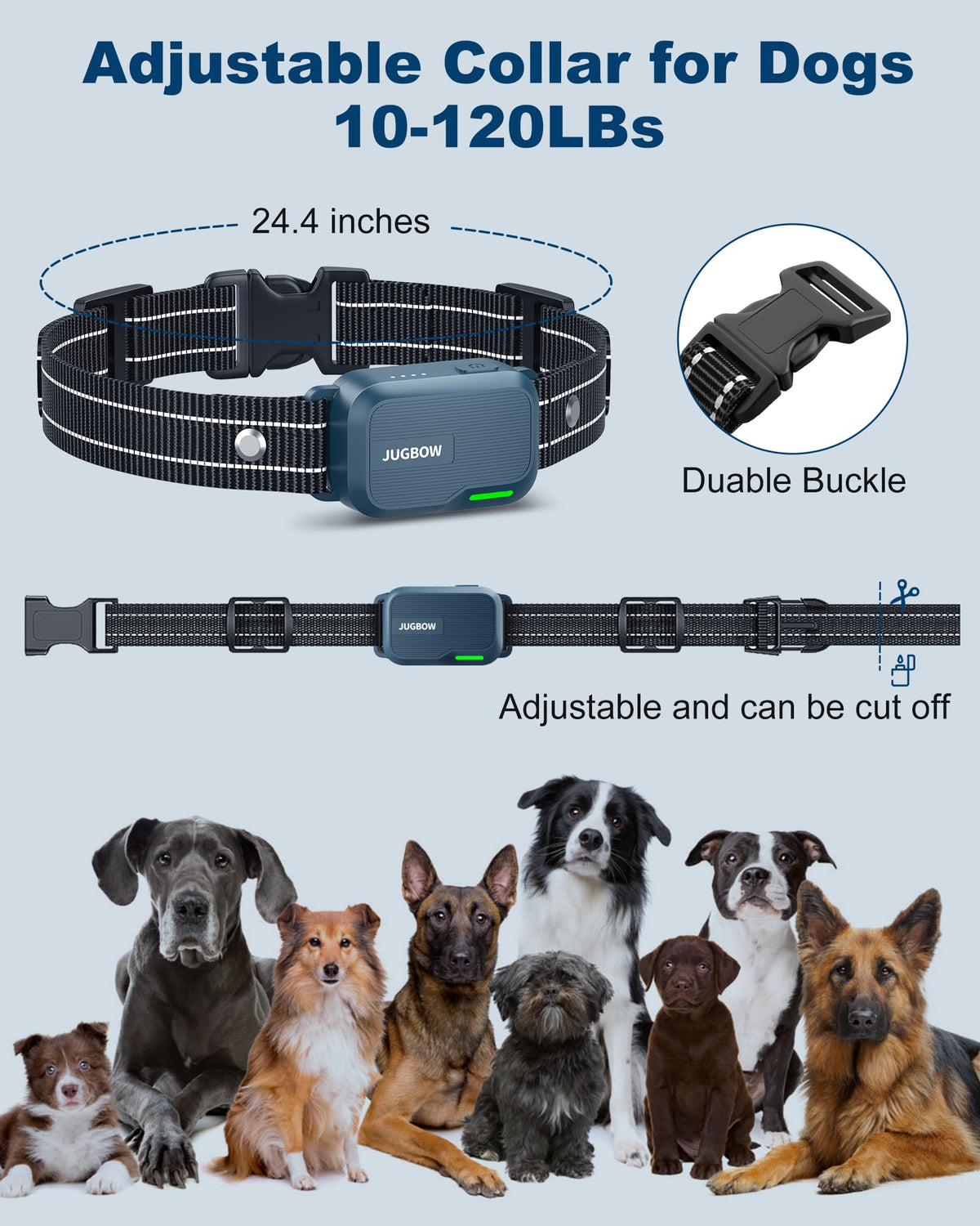 4500FT IPX8 Waterproof Rechargeable Dog Training Collar with Remote R613282