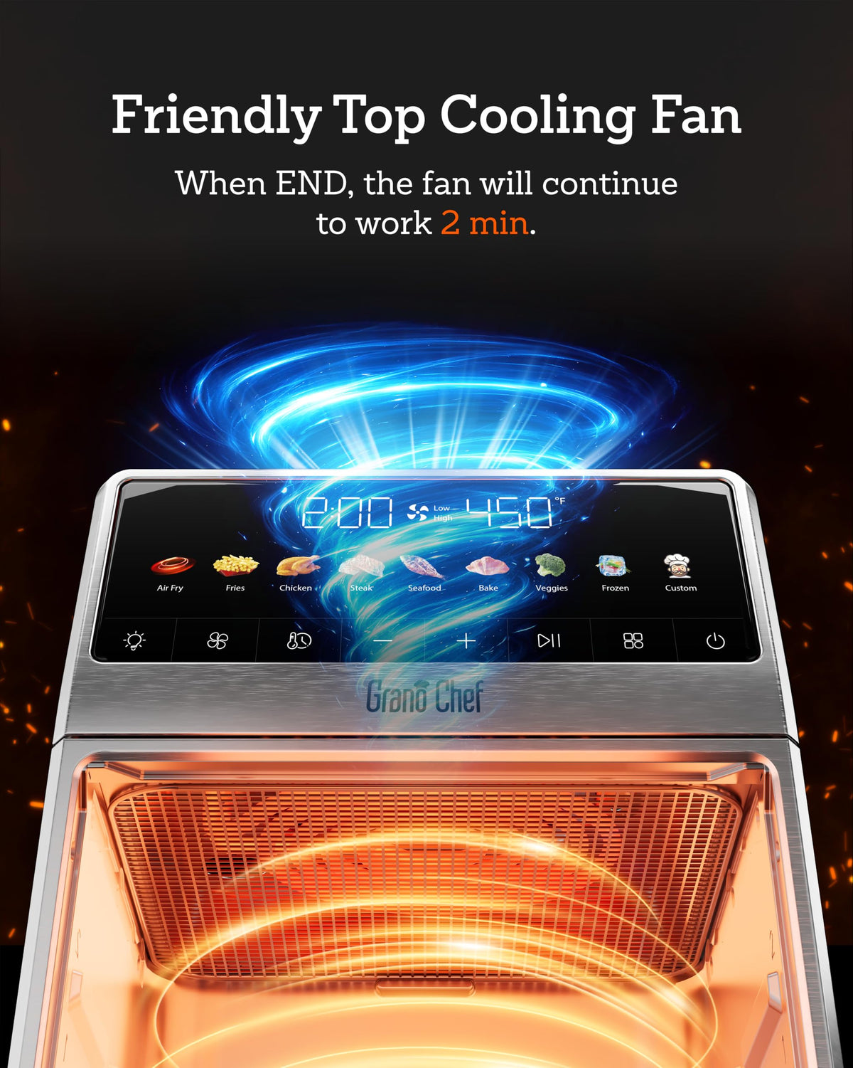 6Qt Stainless Steel Air Fryer F953433