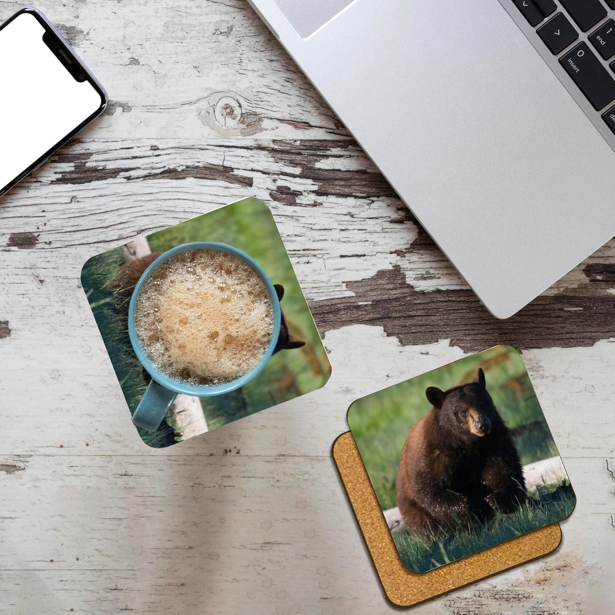 Set of 8 Cork Coasters P335