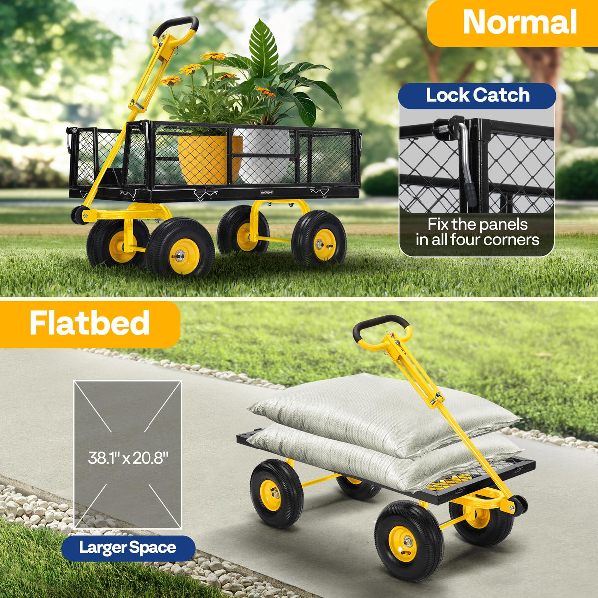 Steel Garden Cart 4.5 Cu Ft Utility Wagon V203912