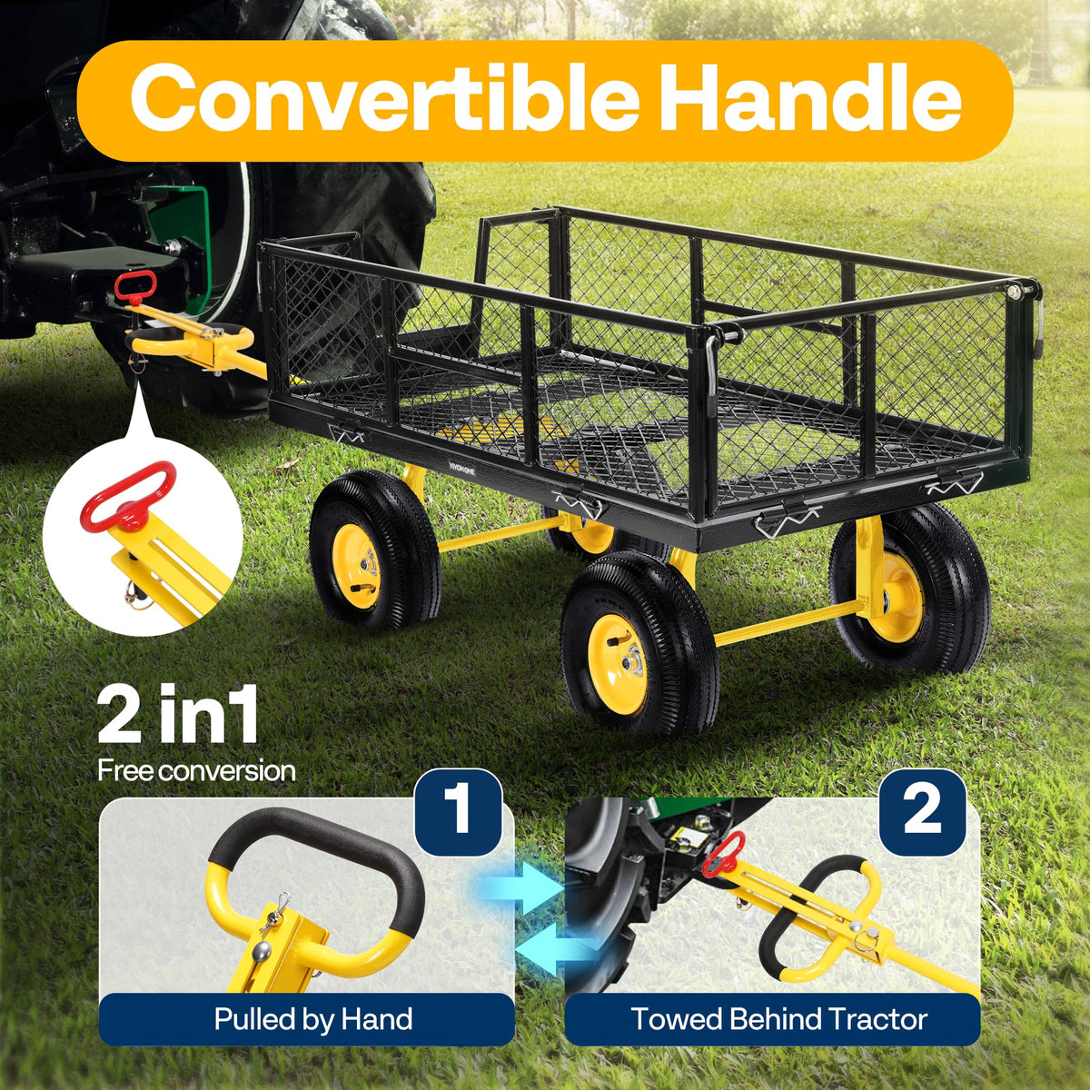 Steel Garden Cart 4.5 Cu Ft Utility Wagon V203912