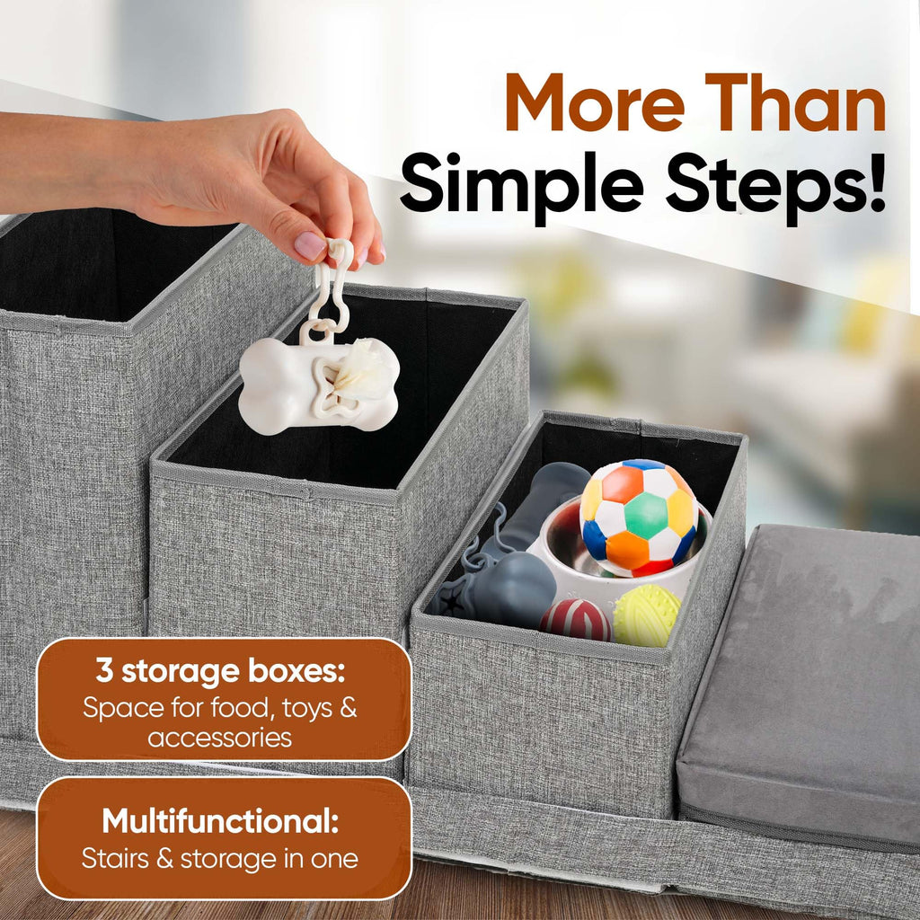 Foldable Pet Stairs with Storage B80888
