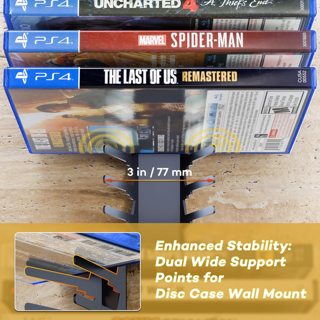 Metal Wall Mounted Video Game Storage Shelves 4-Pack Y51845